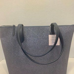 New Kate Spade Joeley Shimmy Glitter Top Zip Large Tote Shoulder Bag Hand Bag